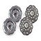 3/4" Gunmetal Geneva Stylish Classic Graphite Rhinestone Button